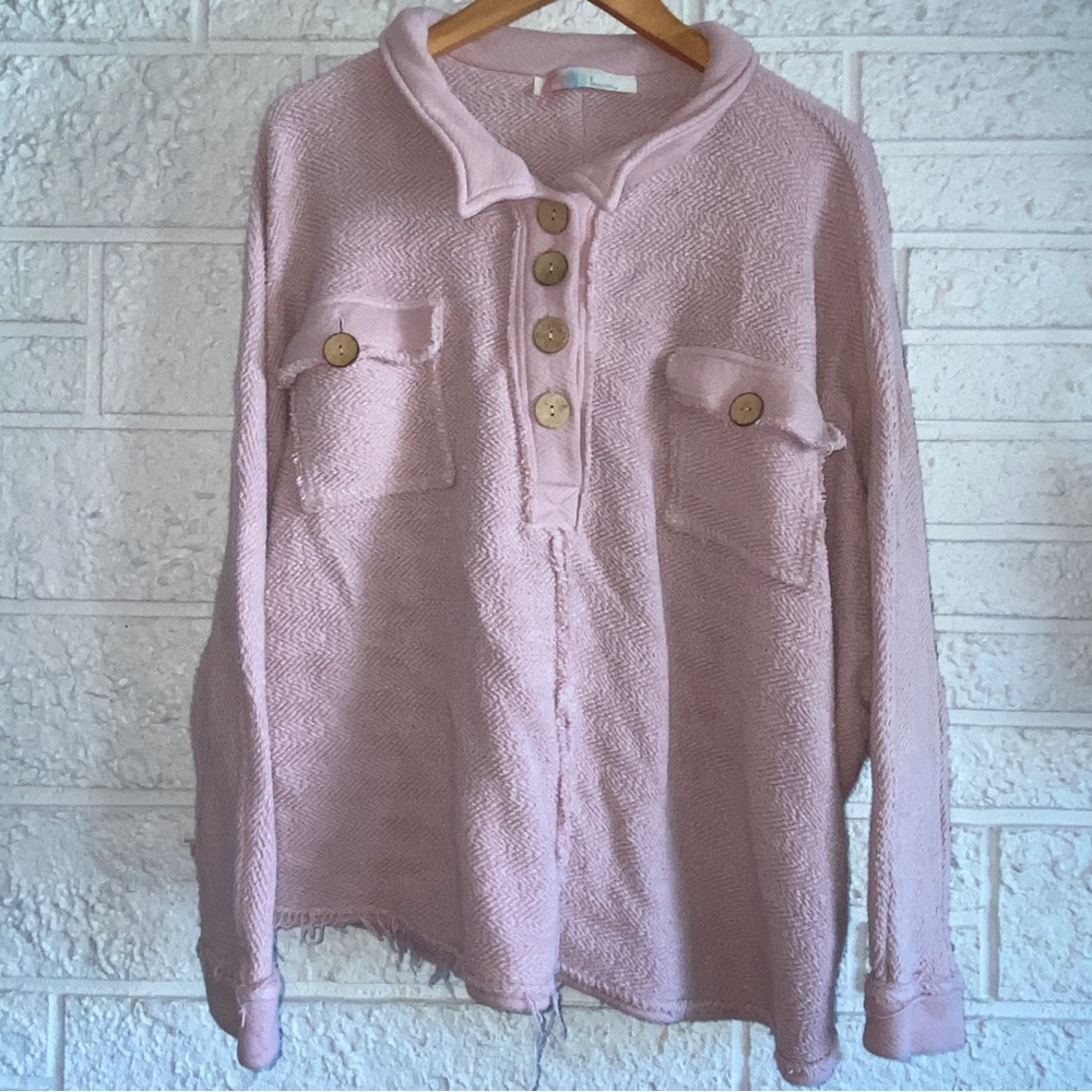 Free People Rowan Henley Sweatshirt Size S